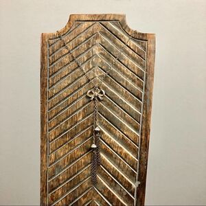 American Eagle Rhinestone Bow Tassel Necklace